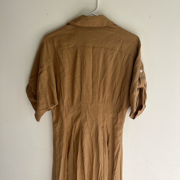 VERONICA BEARD Midi Linen Blend Adavi Shirt Dress Size 8 - Picture 6 of 9